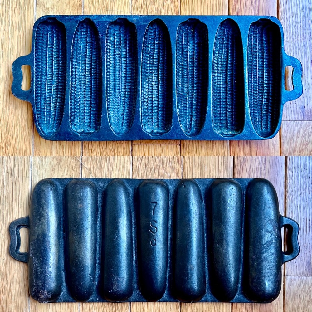 BS & R - 7SC Cast Iron Cornbread Mold Corn Bread Pan Baking Pan Cake Pan